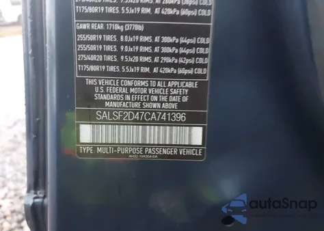 2012 Land Rover Range Rover Sport Hse z USA, uszkodzony, nr VIN SALSF2D47CA741396